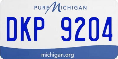 MI license plate DKP9204