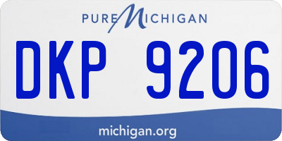 MI license plate DKP9206
