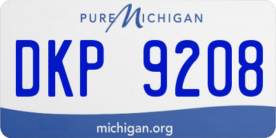MI license plate DKP9208