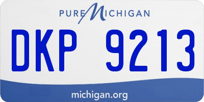 MI license plate DKP9213