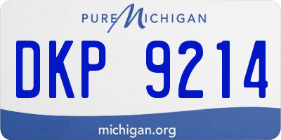 MI license plate DKP9214