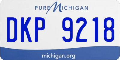 MI license plate DKP9218