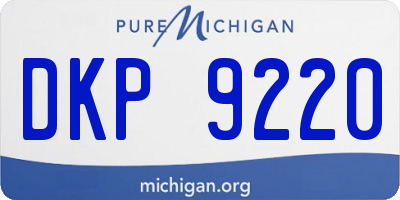 MI license plate DKP9220