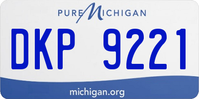 MI license plate DKP9221