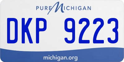 MI license plate DKP9223