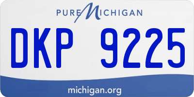 MI license plate DKP9225