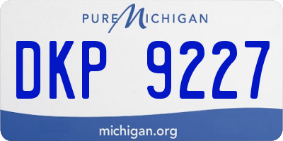 MI license plate DKP9227