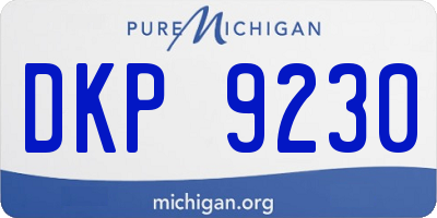 MI license plate DKP9230