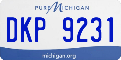 MI license plate DKP9231