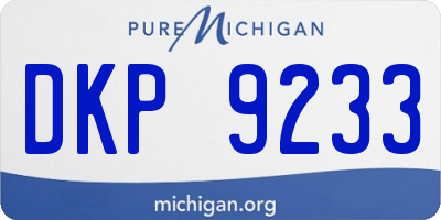 MI license plate DKP9233