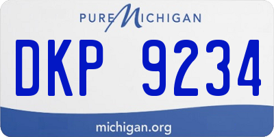 MI license plate DKP9234