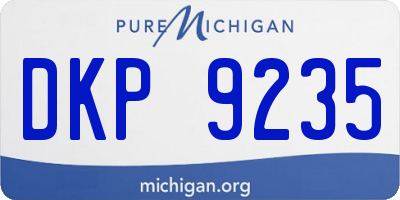 MI license plate DKP9235