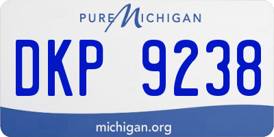 MI license plate DKP9238