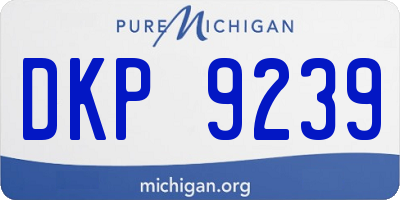 MI license plate DKP9239