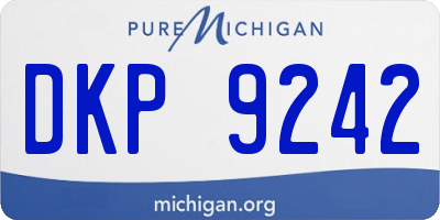 MI license plate DKP9242