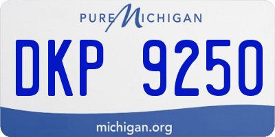 MI license plate DKP9250