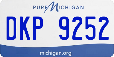 MI license plate DKP9252