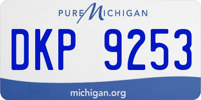 MI license plate DKP9253