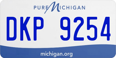 MI license plate DKP9254