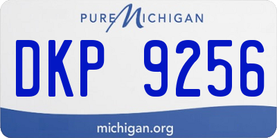 MI license plate DKP9256