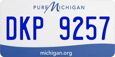 MI license plate DKP9257