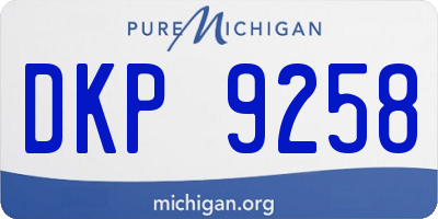 MI license plate DKP9258
