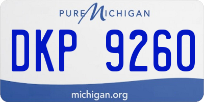 MI license plate DKP9260