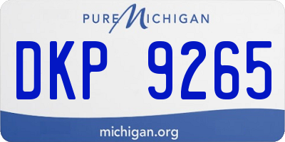 MI license plate DKP9265