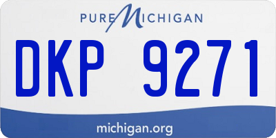 MI license plate DKP9271