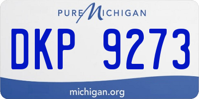 MI license plate DKP9273