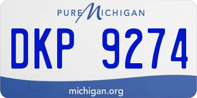 MI license plate DKP9274