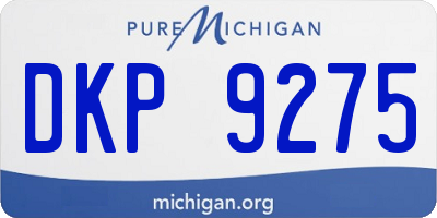 MI license plate DKP9275