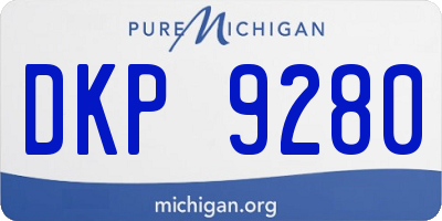 MI license plate DKP9280