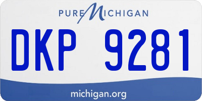 MI license plate DKP9281