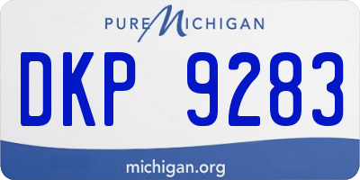 MI license plate DKP9283