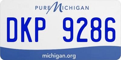 MI license plate DKP9286