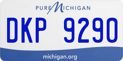 MI license plate DKP9290