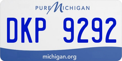 MI license plate DKP9292