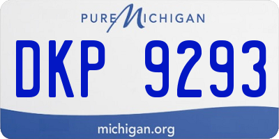 MI license plate DKP9293