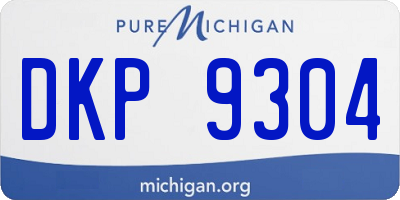 MI license plate DKP9304