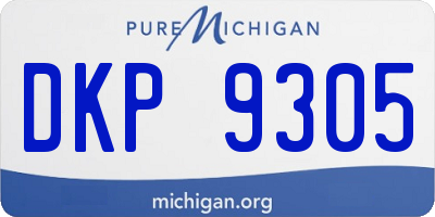 MI license plate DKP9305