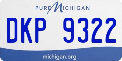 MI license plate DKP9322