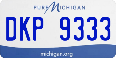MI license plate DKP9333