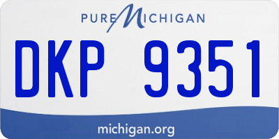 MI license plate DKP9351
