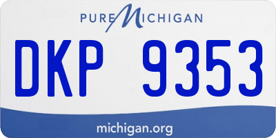 MI license plate DKP9353