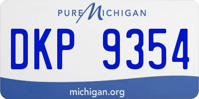 MI license plate DKP9354