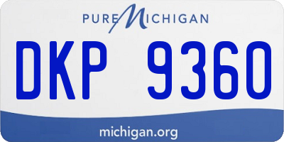 MI license plate DKP9360