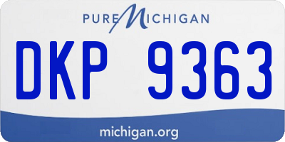 MI license plate DKP9363