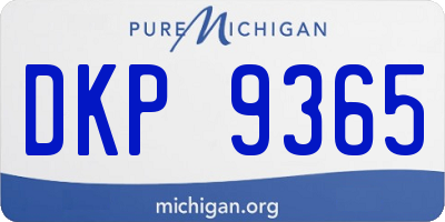 MI license plate DKP9365