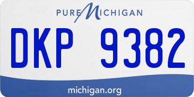MI license plate DKP9382